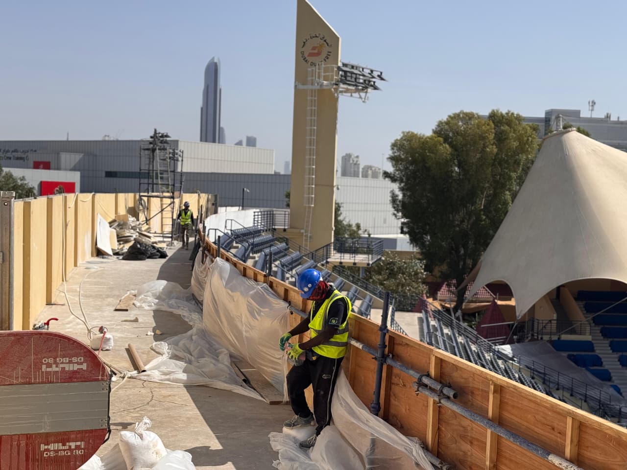 Dubai Duty Free Tennis Stadium work by Arasar